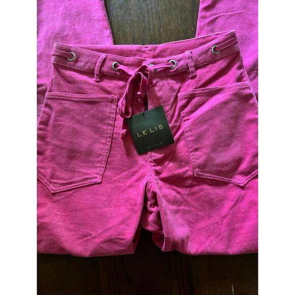 FALL CLEARANCE NWT LE LIS Women's Pink Corduroy Pants with Tags S - Picture 5 of 5